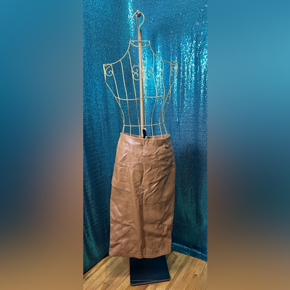 Peanut Butter Pleather Skirt